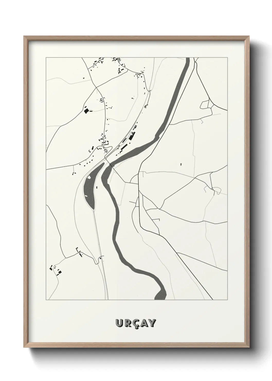 Une affiche de carte sur Urçay