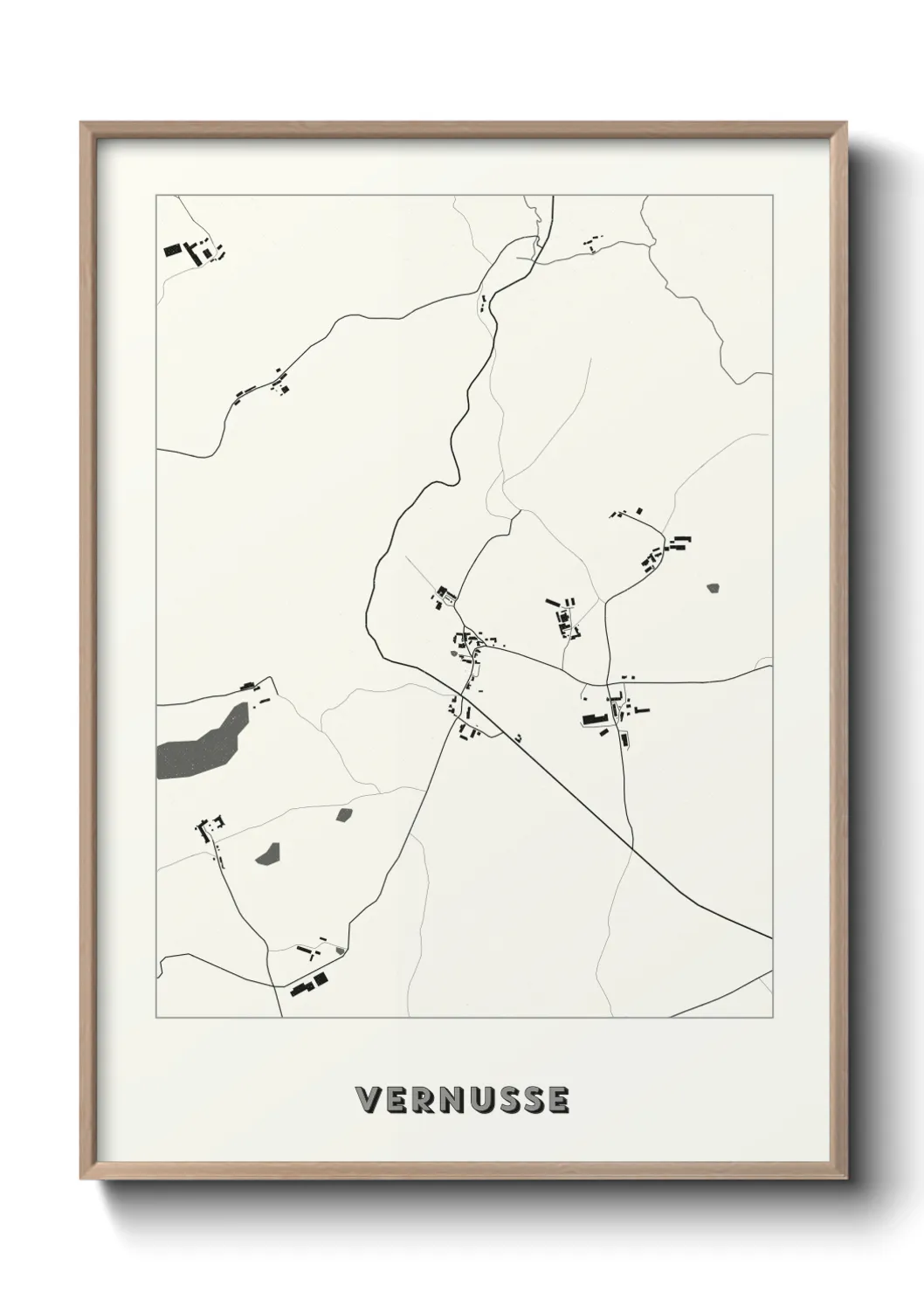 Une affiche de carte sur Vernusse