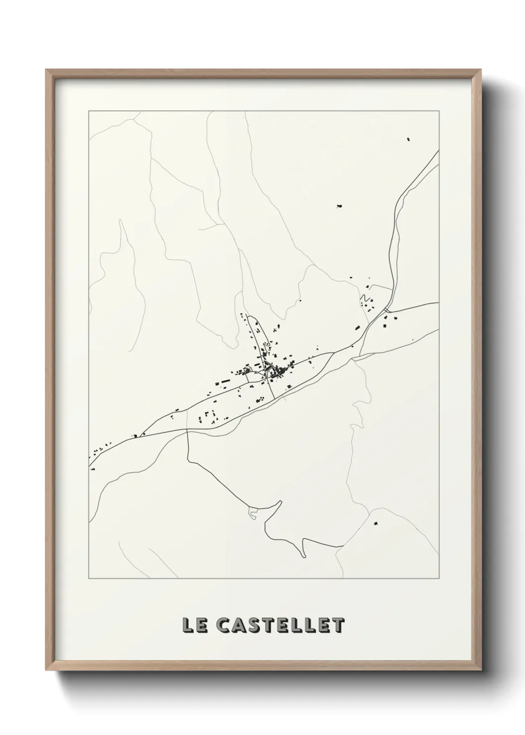 Une affiche de carte sur Le Castellet
