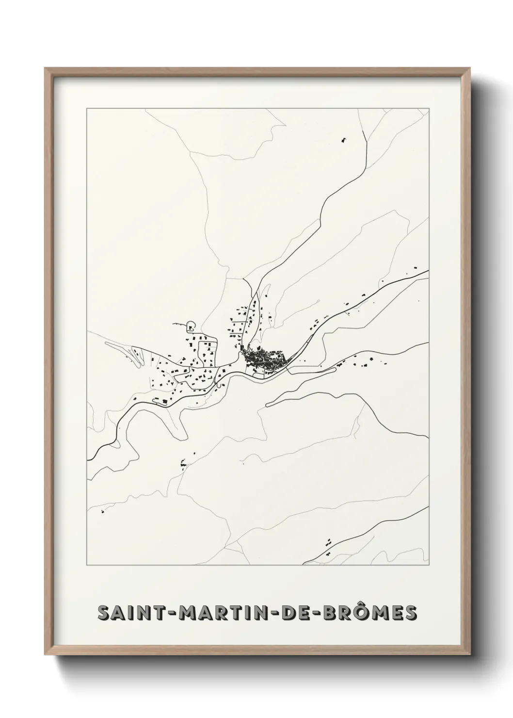 Une affiche de carte sur Saint-Martin-de-Brômes