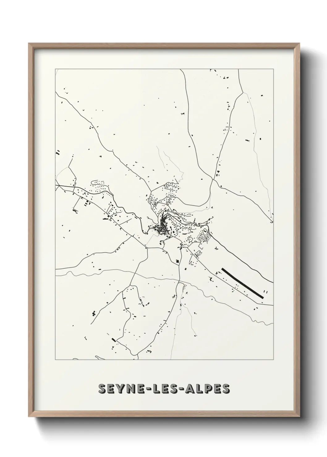 Un poster carteSeyne-les-Alpes
