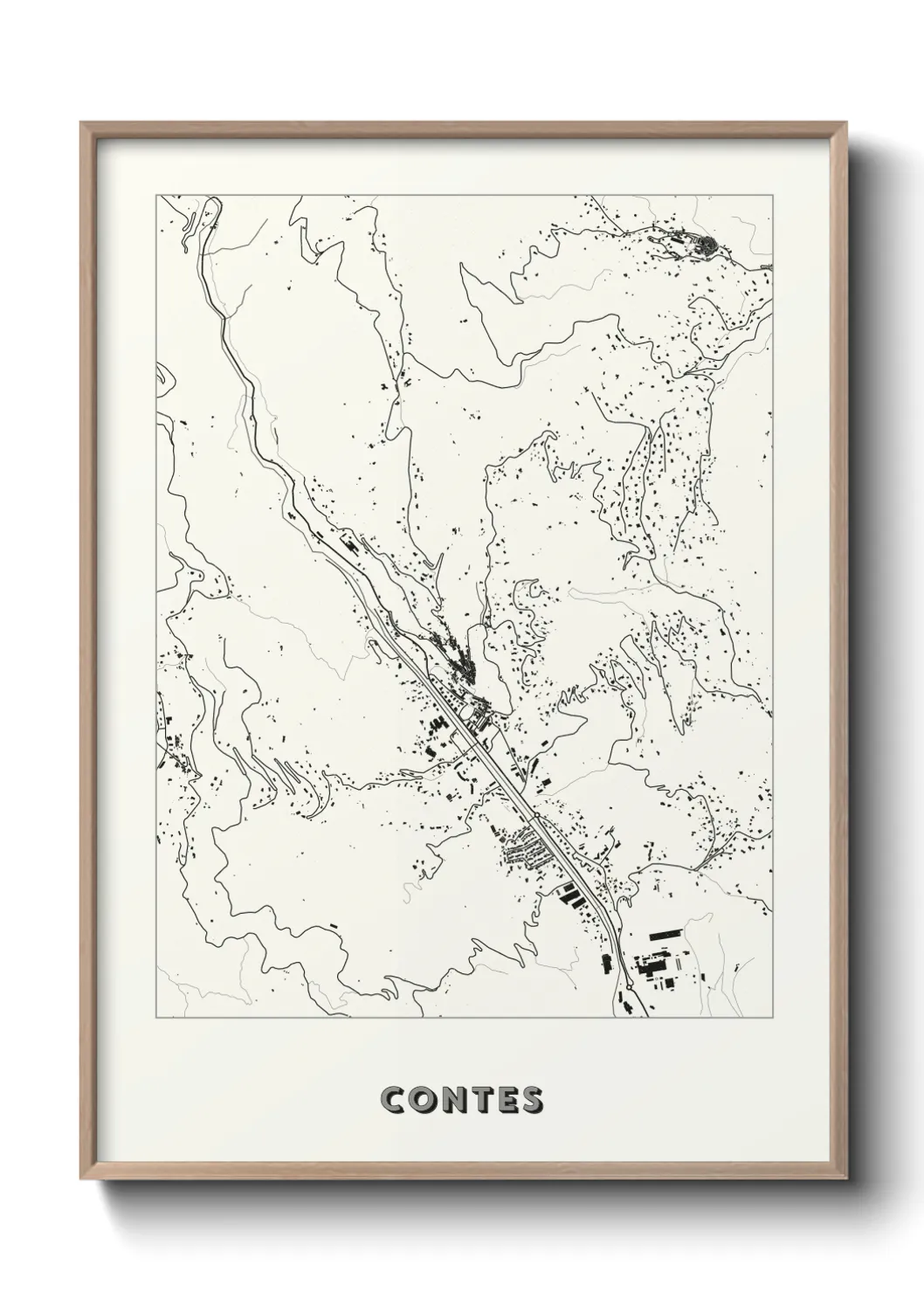 Une affiche de carte sur Contes