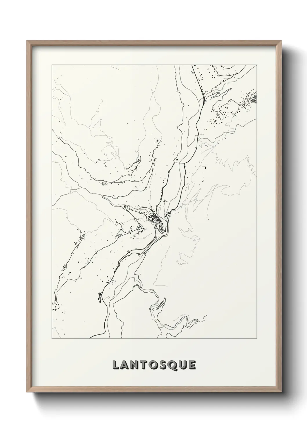 Une affiche de carte sur Lantosque
