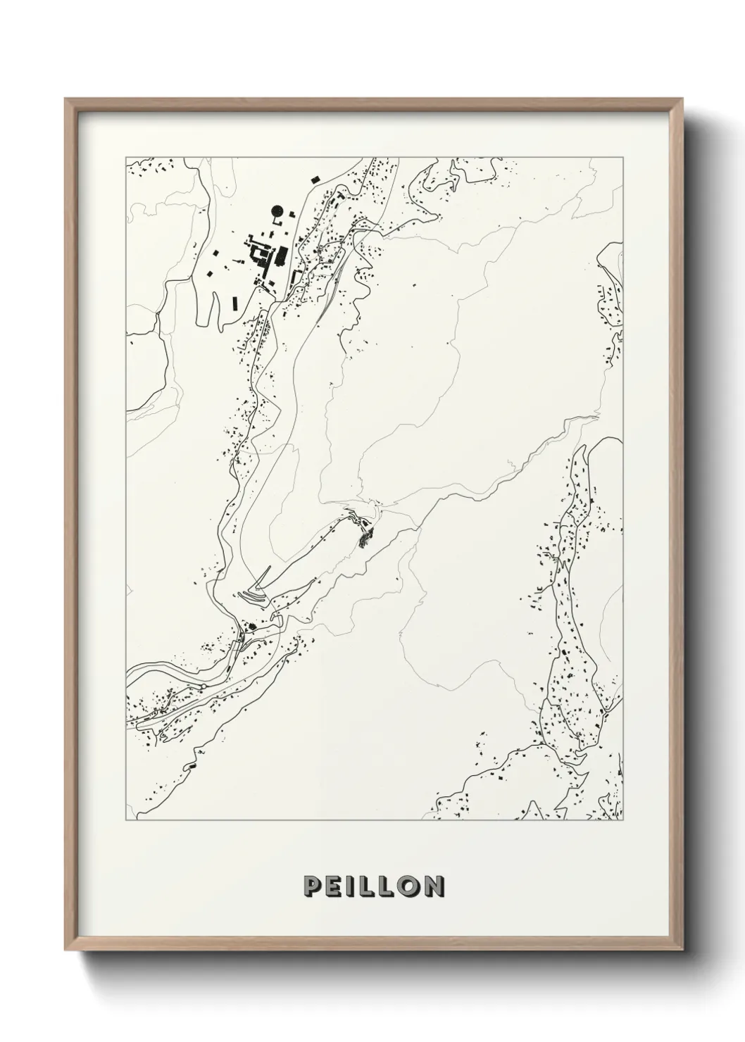 Une affiche de carte sur Peillon