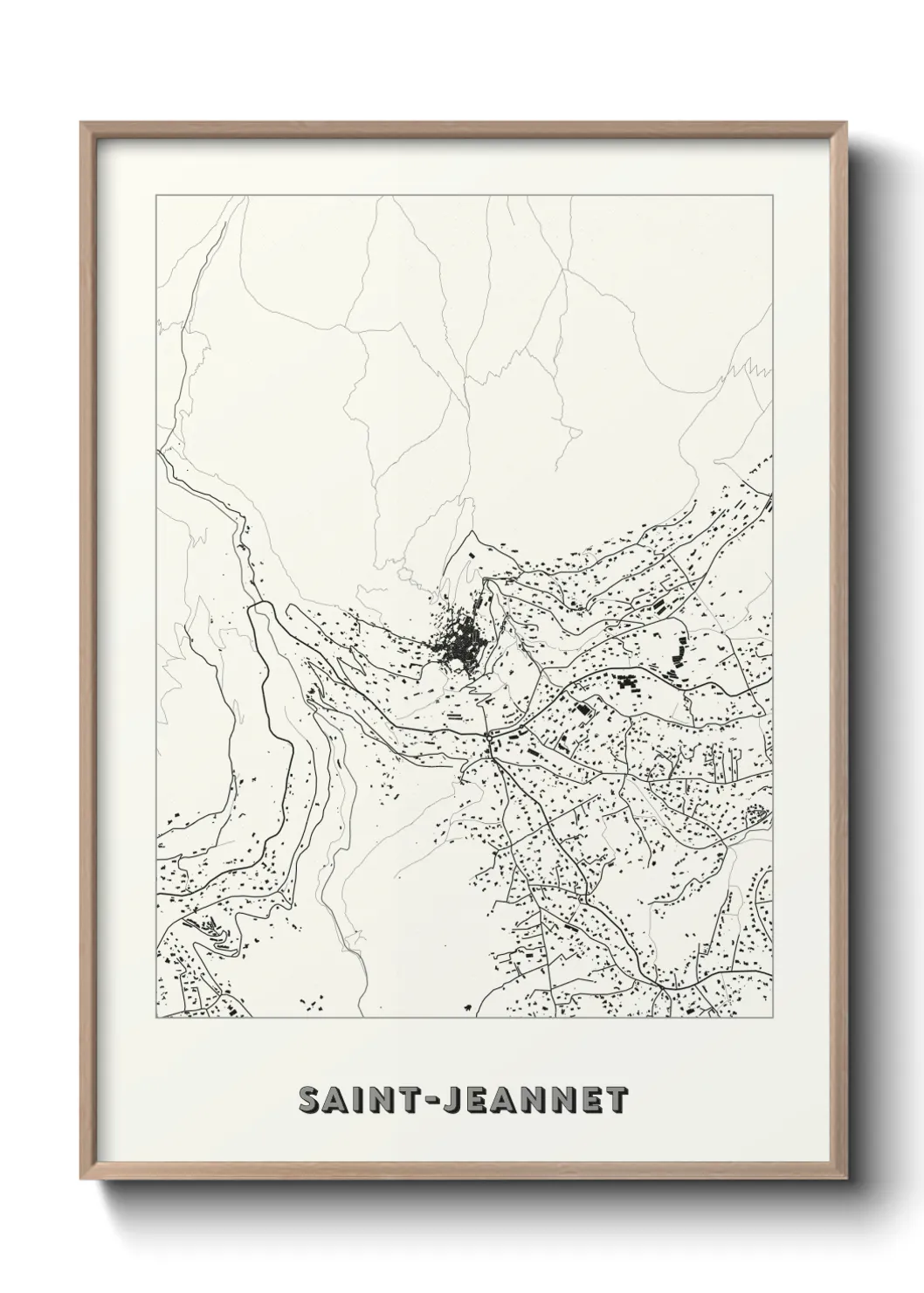Une affiche de carte sur Saint-Jeannet