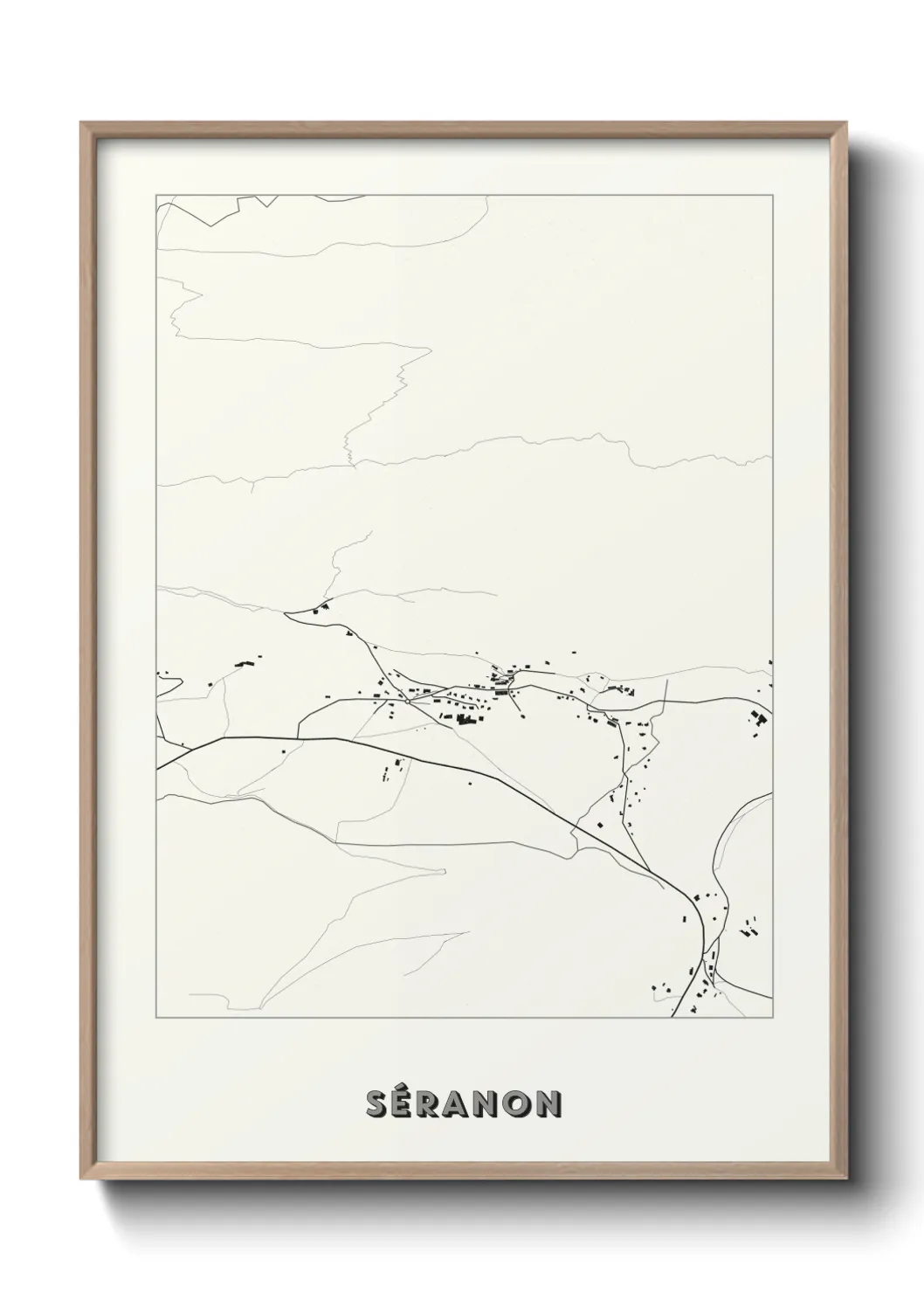 Une affiche de carte sur Séranon