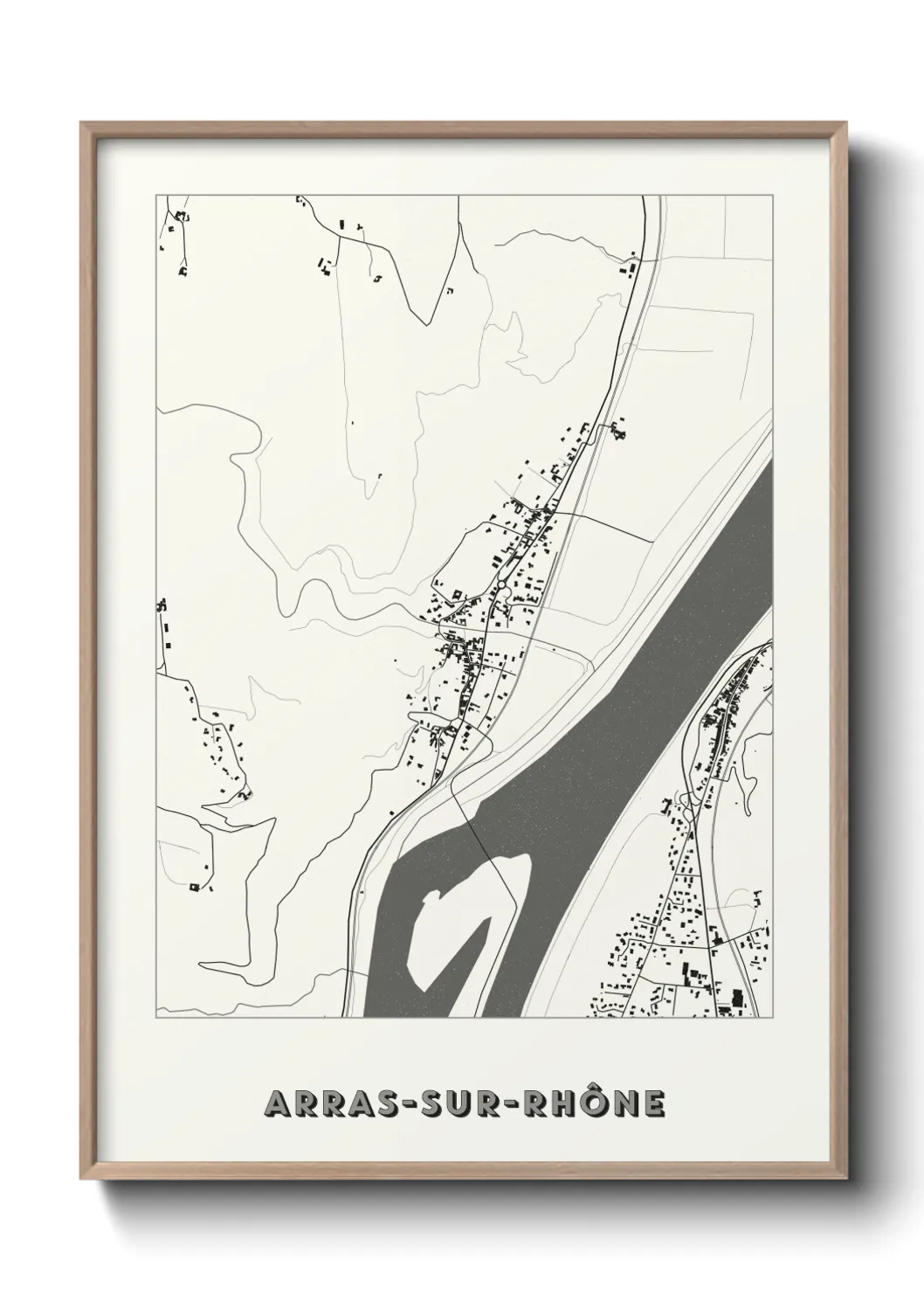 Un poster carteArras-sur-Rhône