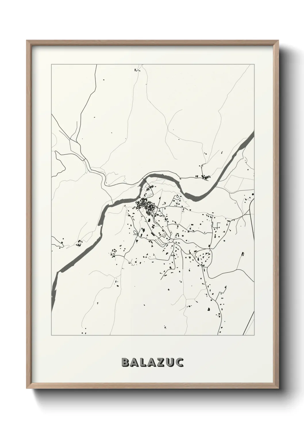 Une affiche de carte sur Balazuc