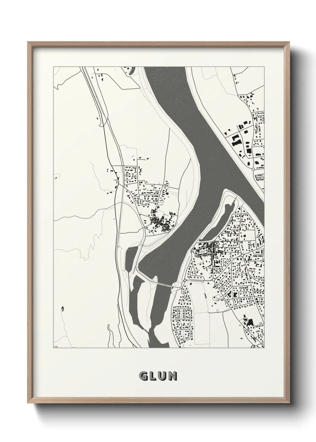 Une affiche de carte sur Glun