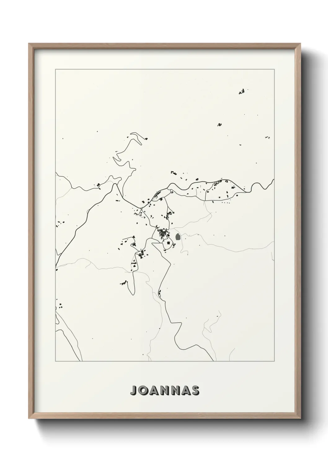 Une affiche de carte sur Joannas