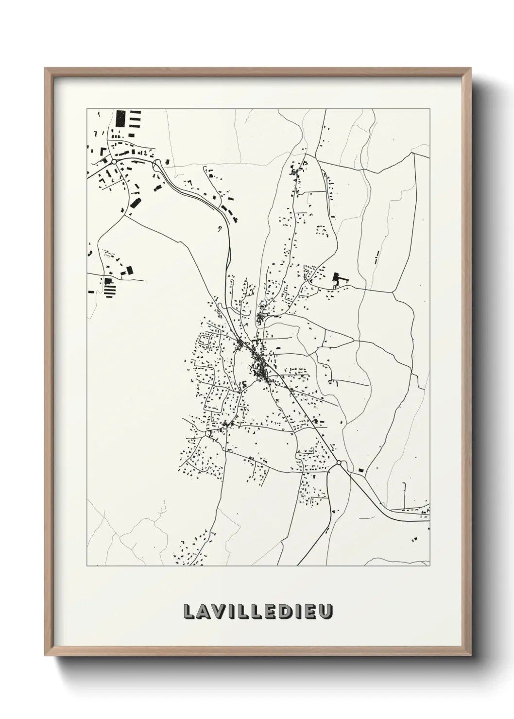 Une affiche de carte sur Lavilledieu