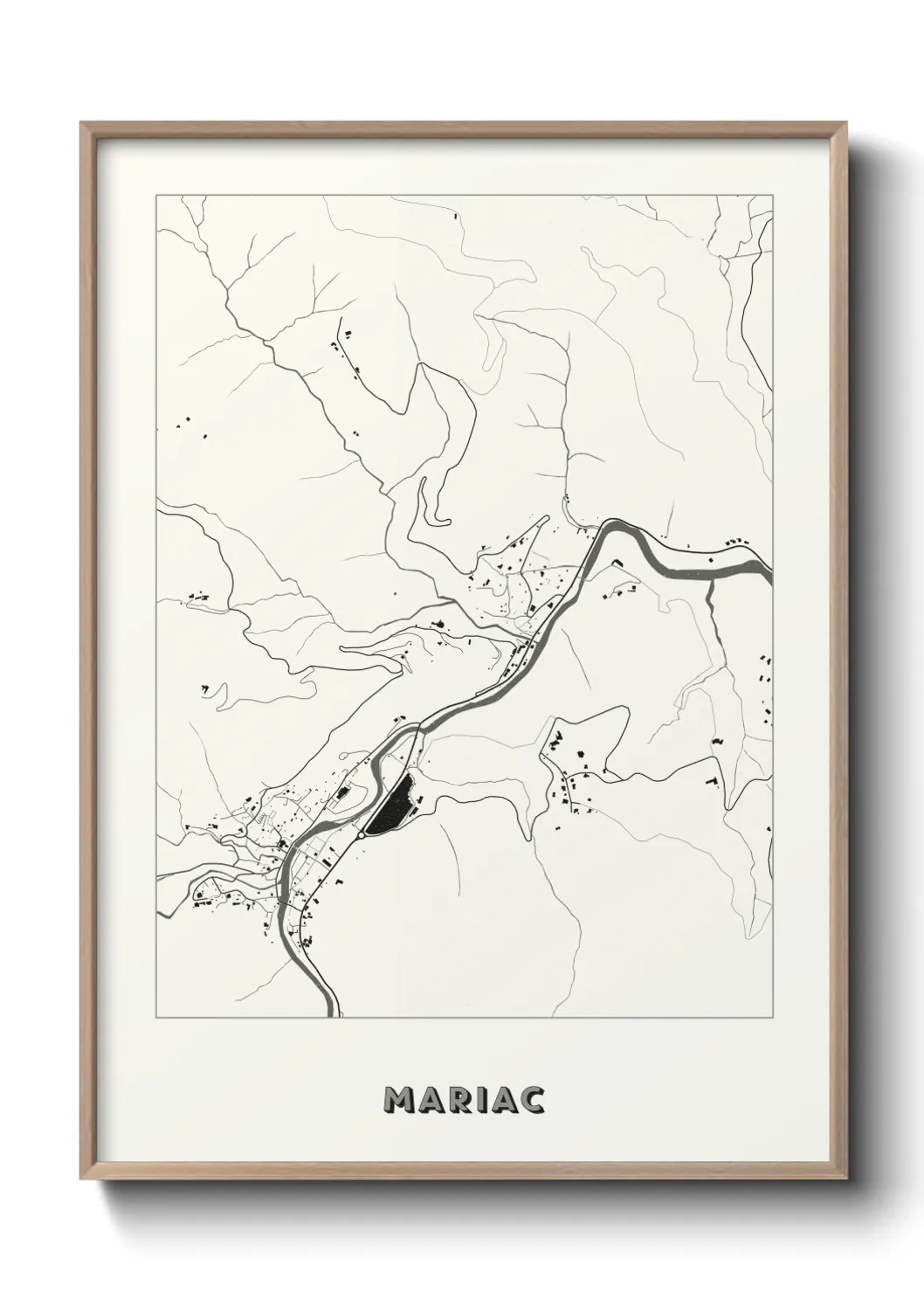 Une affiche de carte sur Mariac