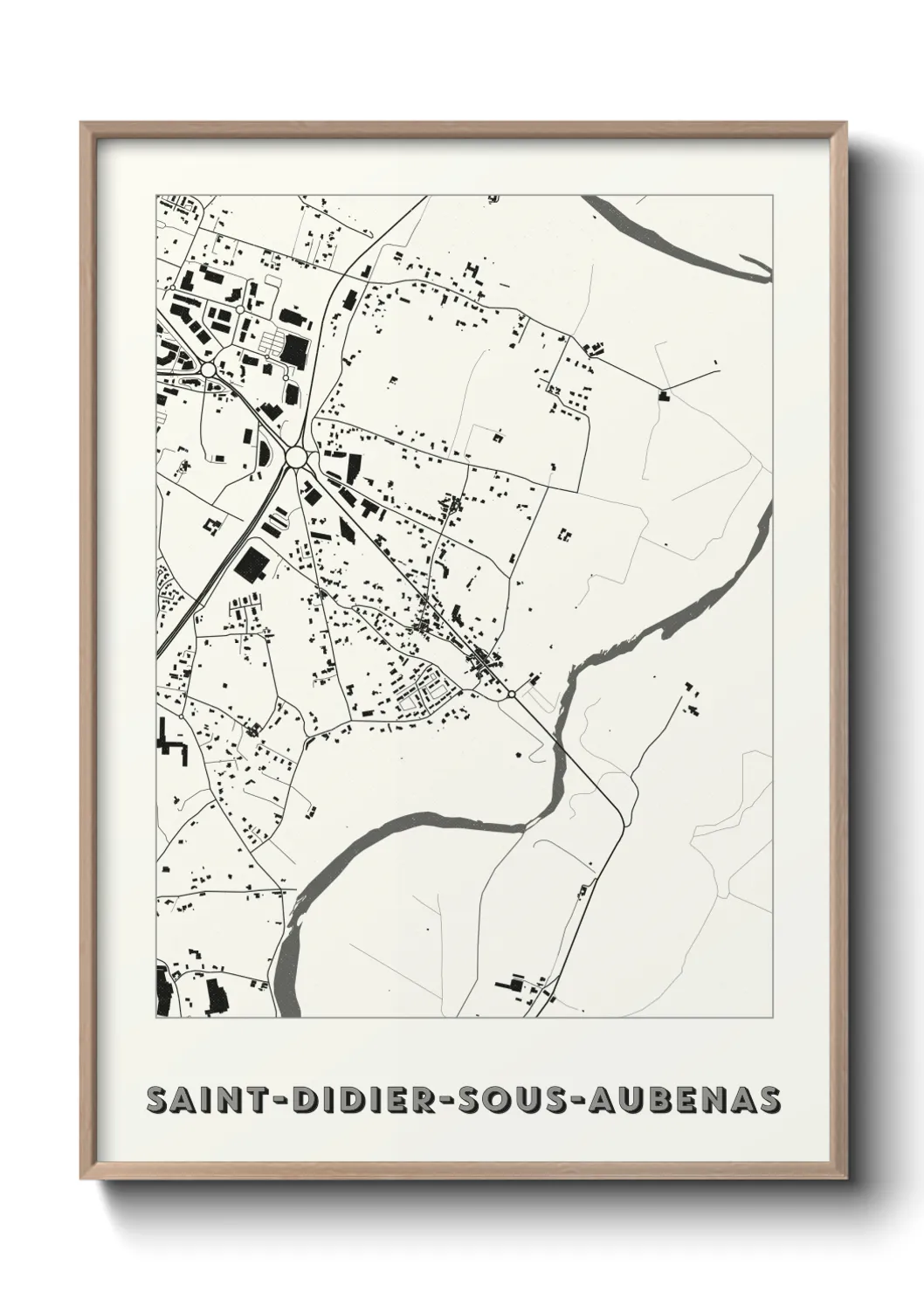 Un poster carteSaint-Didier-sous-Aubenas