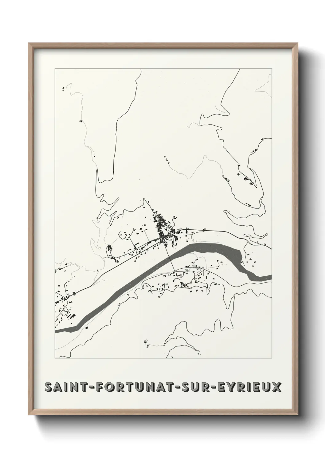 Une affiche de carte sur Saint-Fortunat-sur-Eyrieux