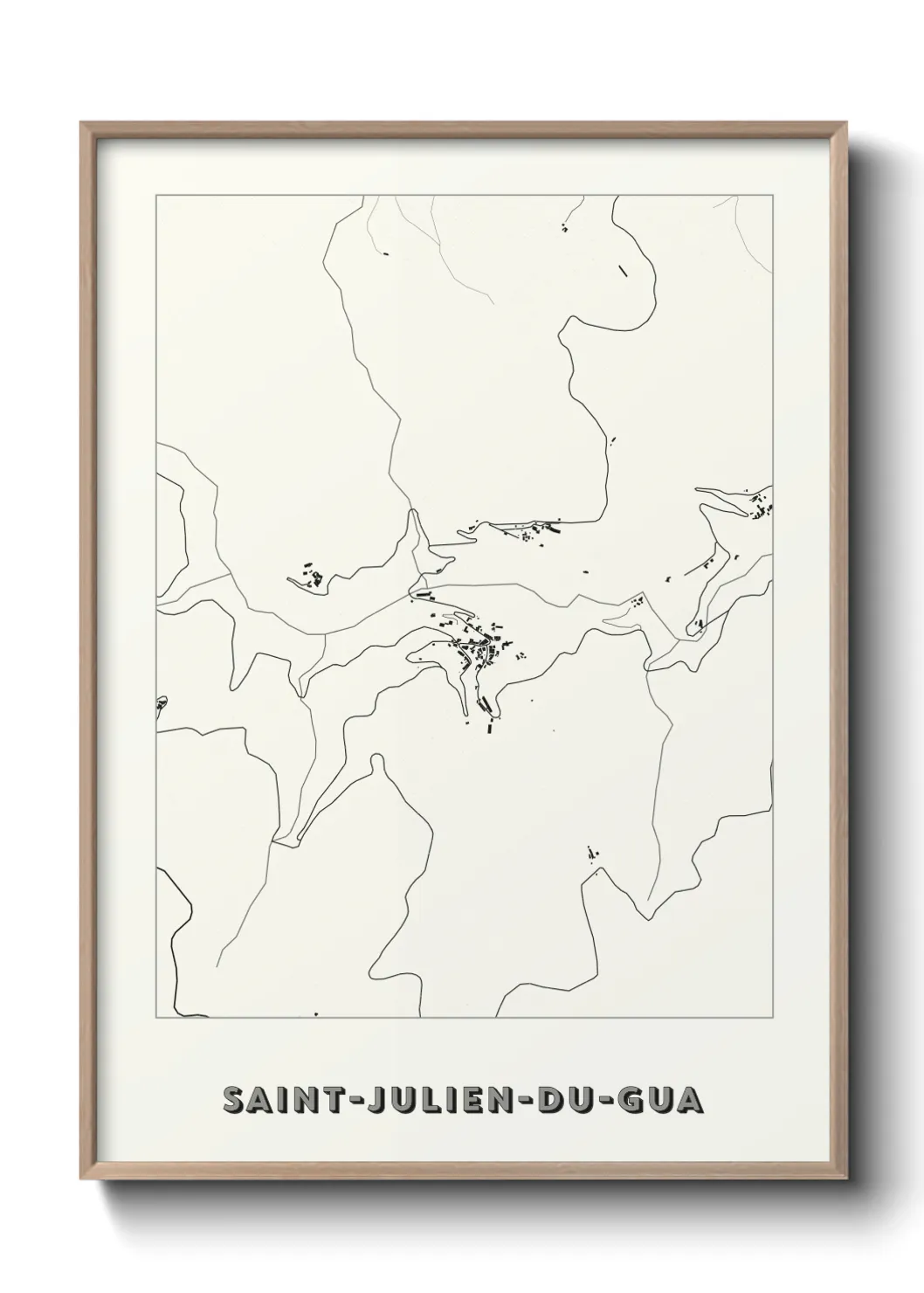 Une affiche de carte sur Saint-Julien-du-Gua