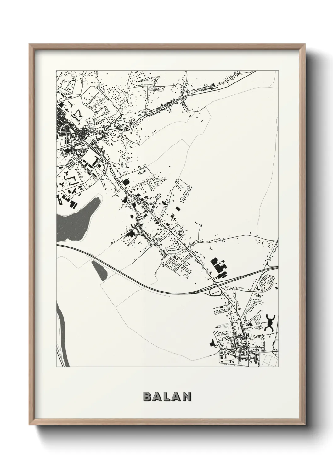 Une affiche de carte sur Balan
