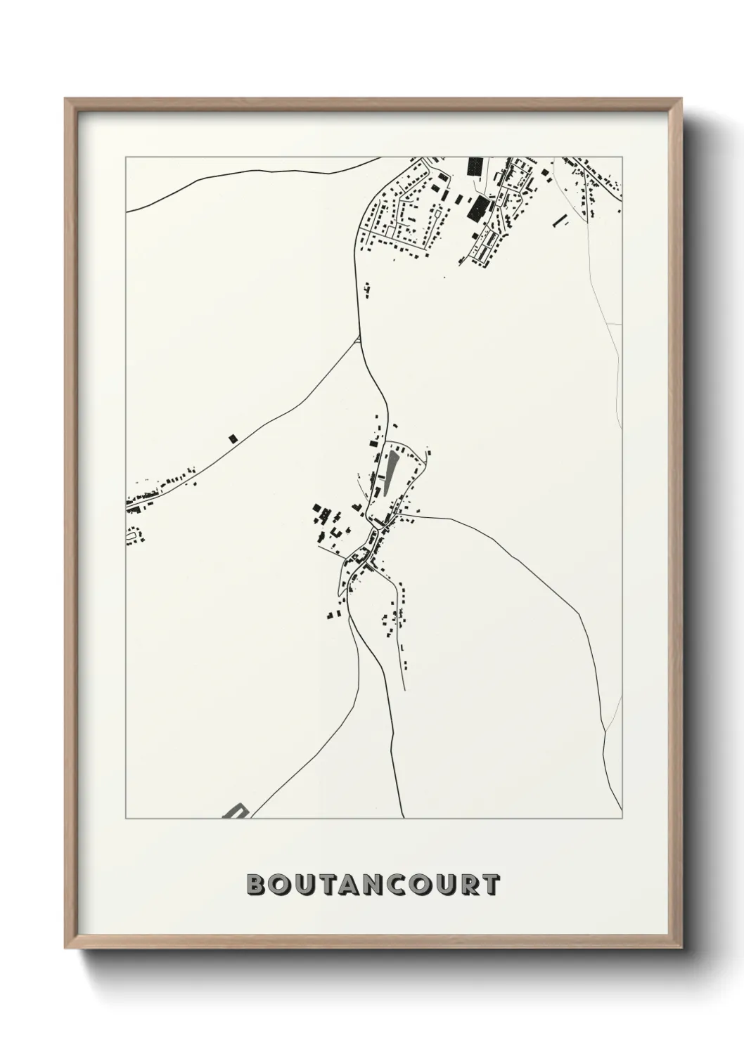 Une affiche de carte sur Boutancourt