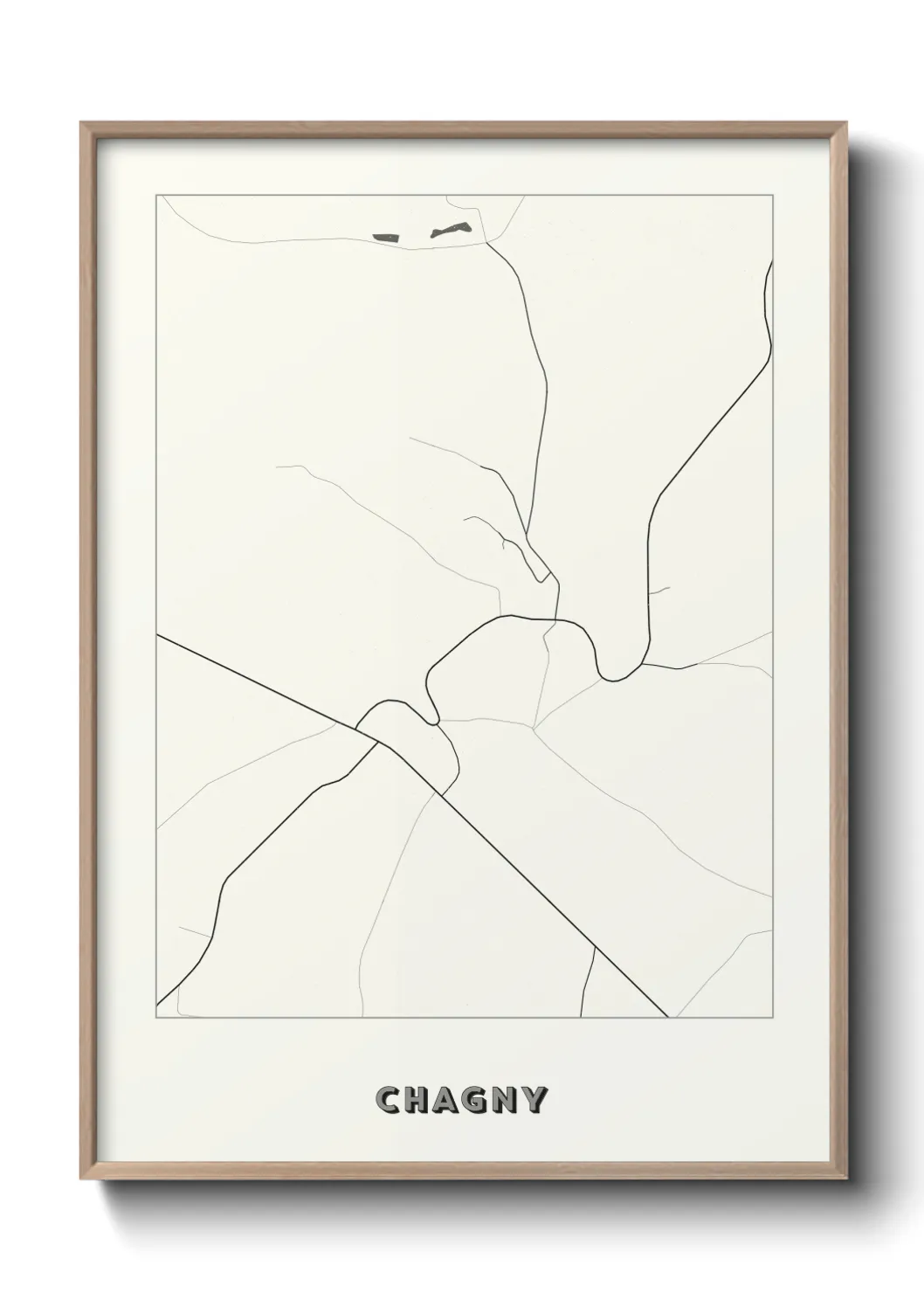 Une affiche de carte sur Chagny