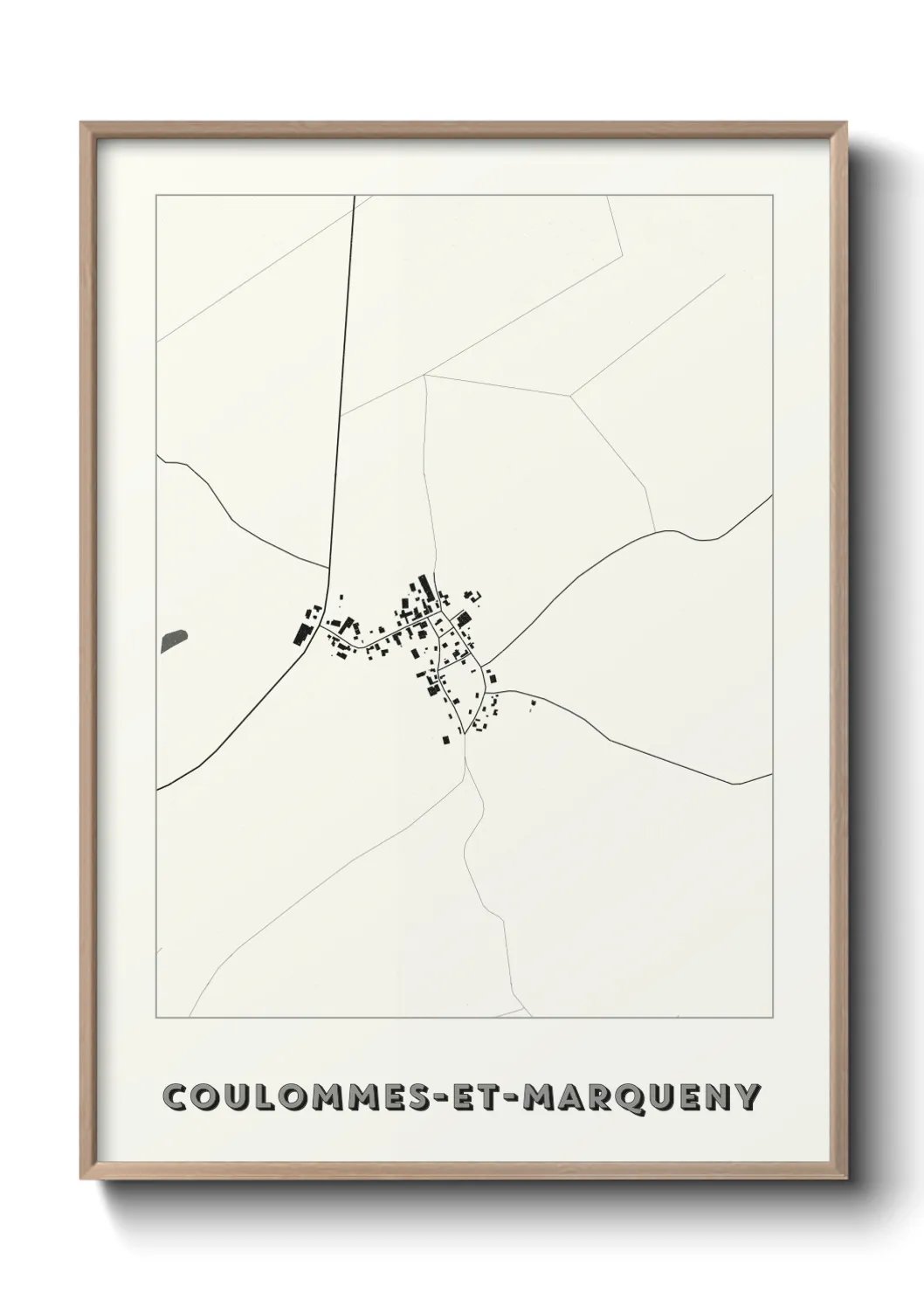 Un poster carteCoulommes-et-Marqueny