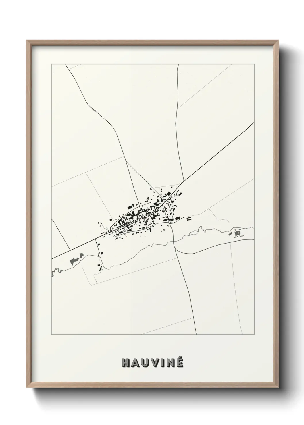 Une affiche de carte sur Hauviné