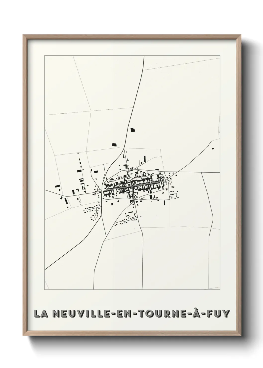 Une affiche de carte sur La Neuville-en-Tourne-à-Fuy