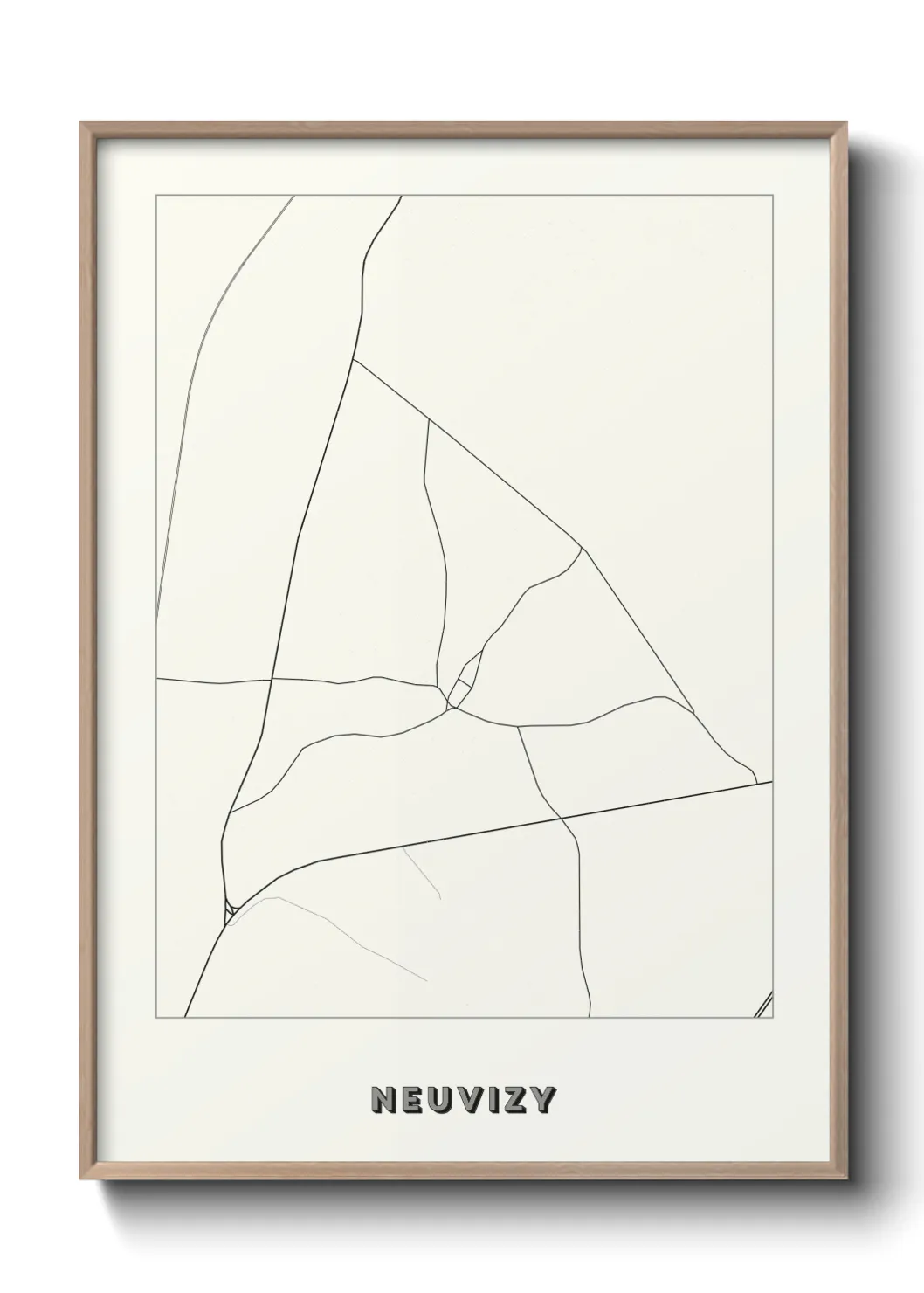 Une affiche de carte sur Neuvizy