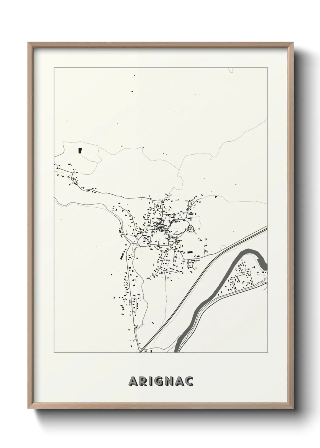 Une affiche de carte sur Arignac