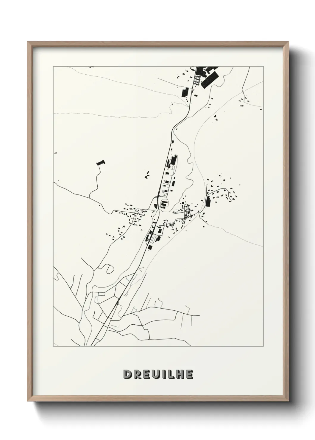 Une affiche de carte sur Dreuilhe