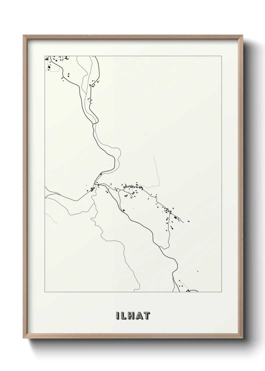 Une affiche de carte sur Ilhat