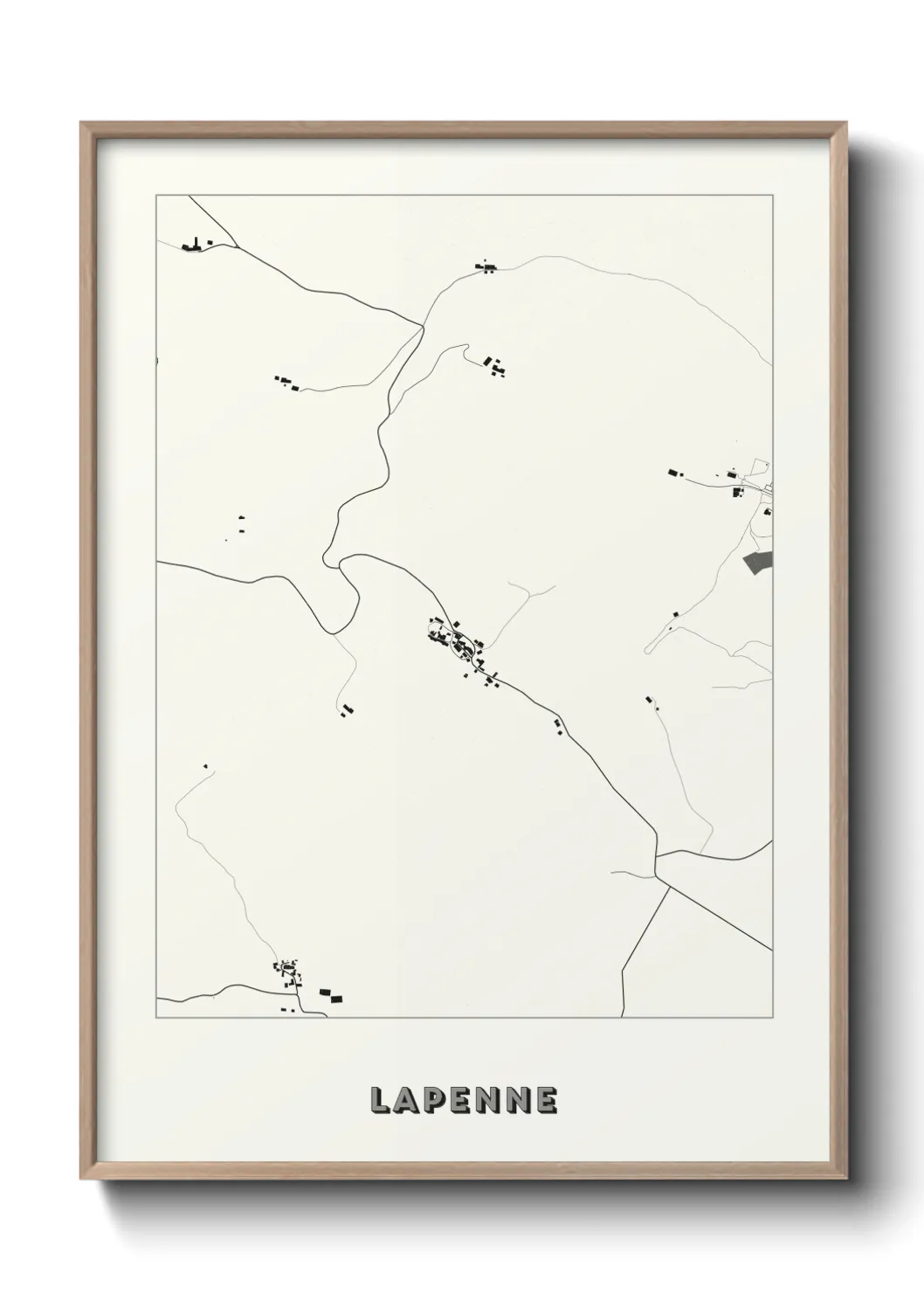 Une affiche de carte sur Lapenne