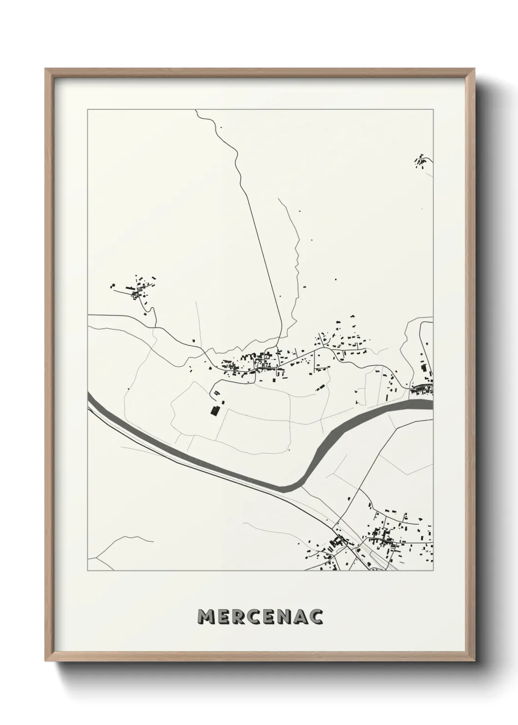 Une affiche de carte sur Mercenac