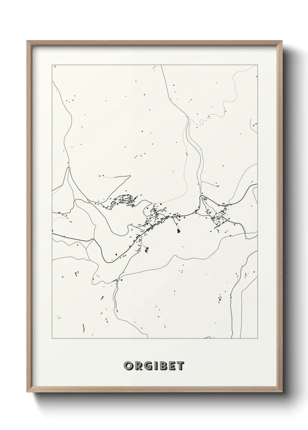 Une affiche de carte sur Orgibet