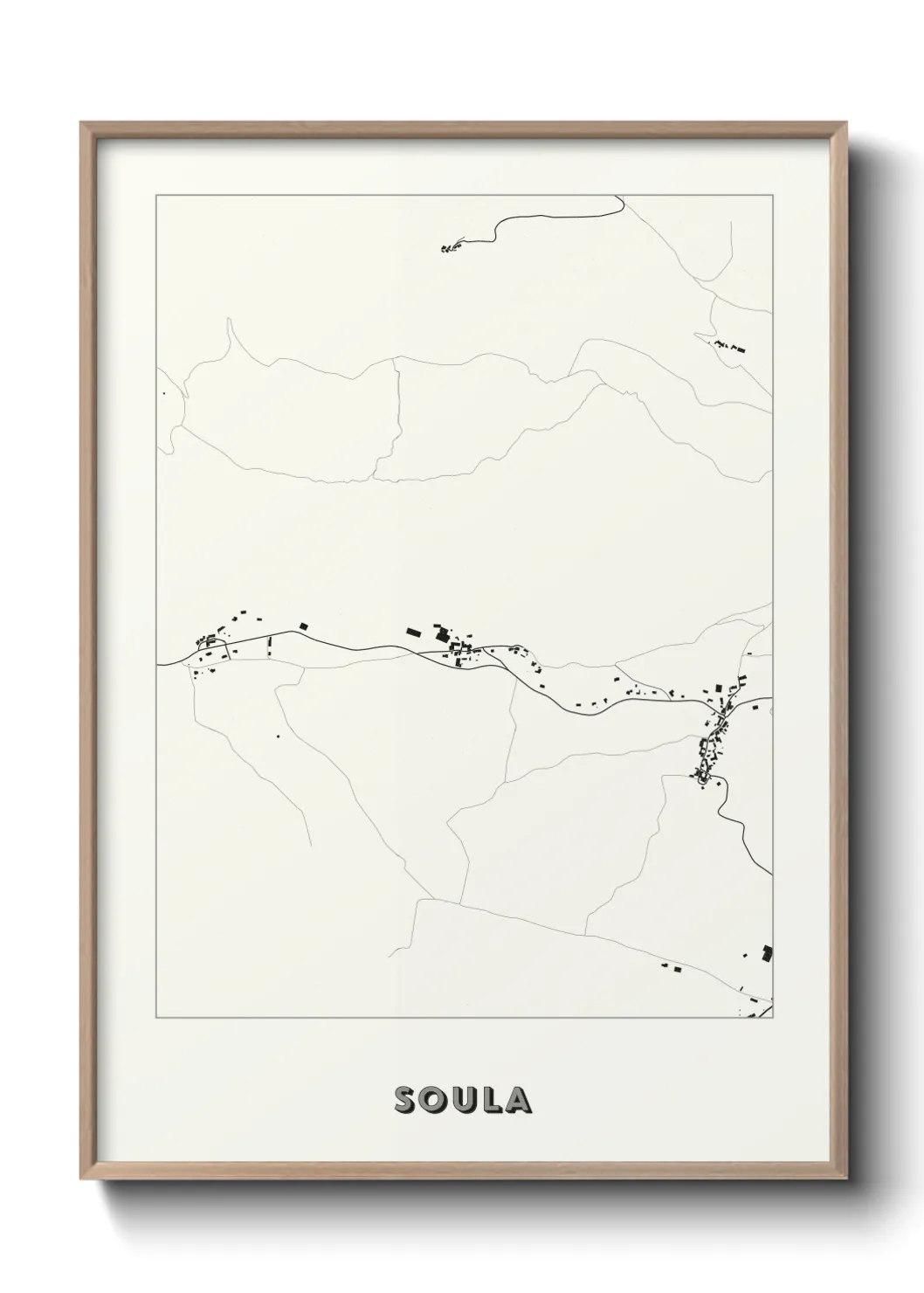 Une affiche de carte sur Soula