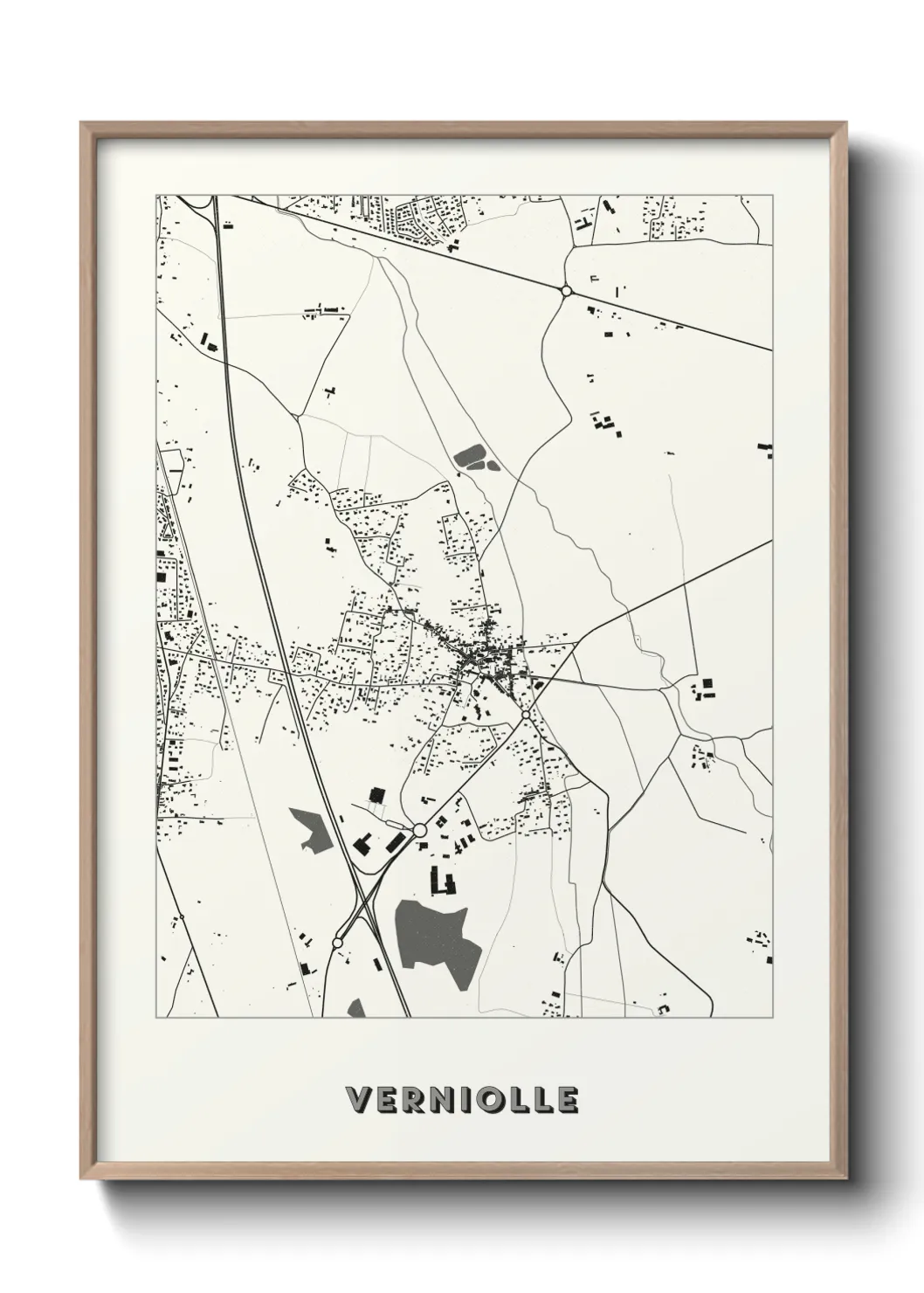 Une affiche de carte sur Verniolle