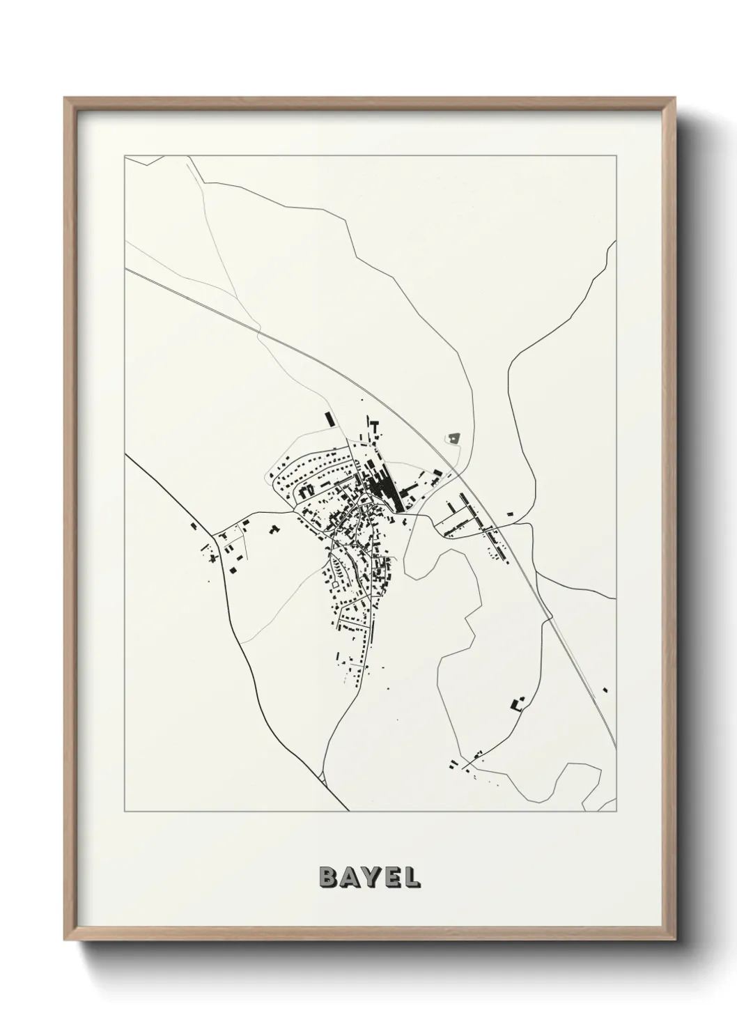 Une affiche de carte sur Bayel