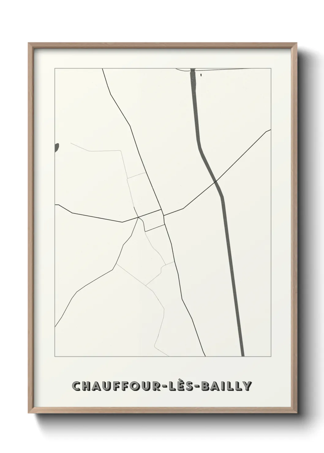 Une affiche de carte sur Chauffour-lès-Bailly