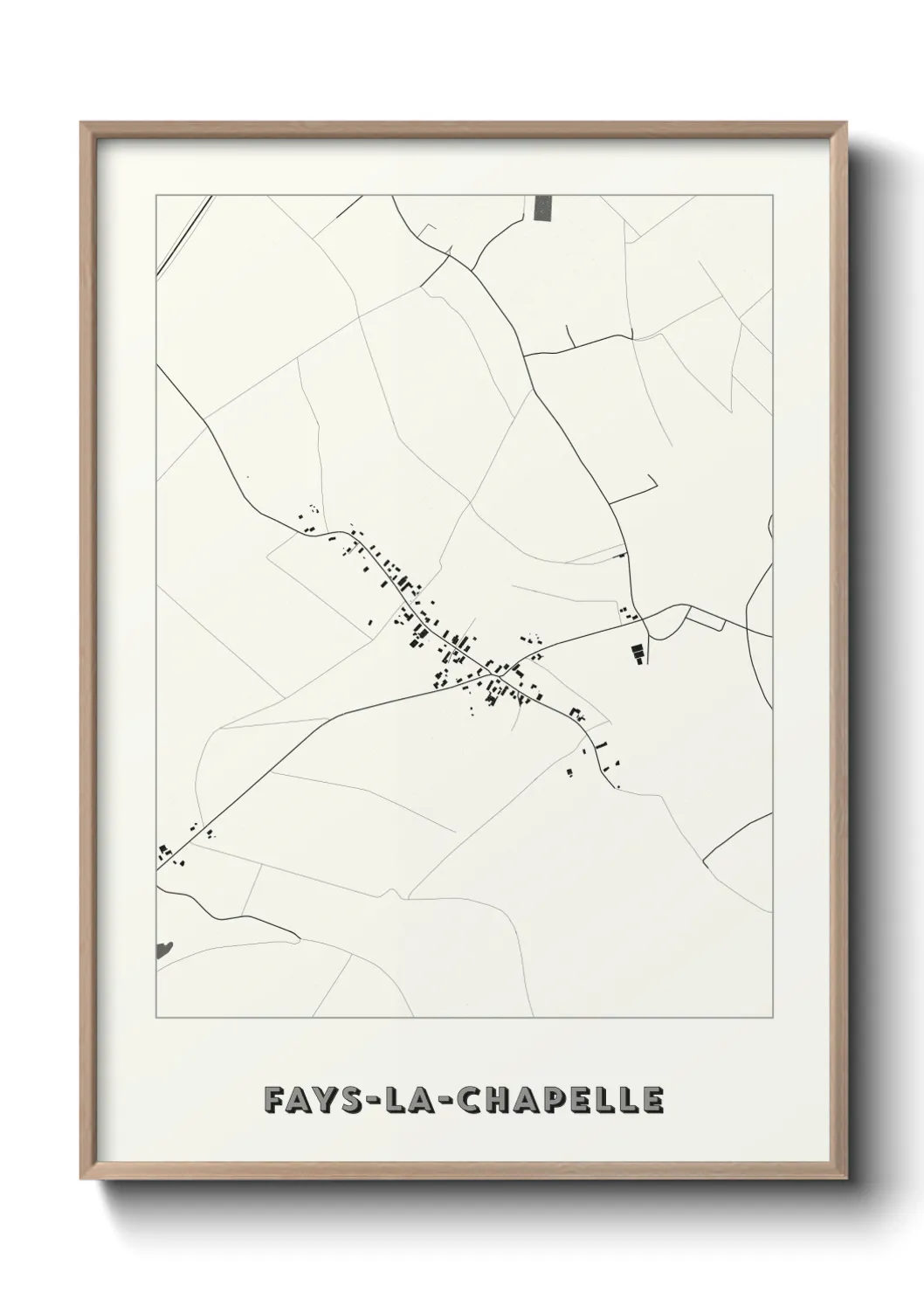Une affiche de carte sur Fays-la-Chapelle