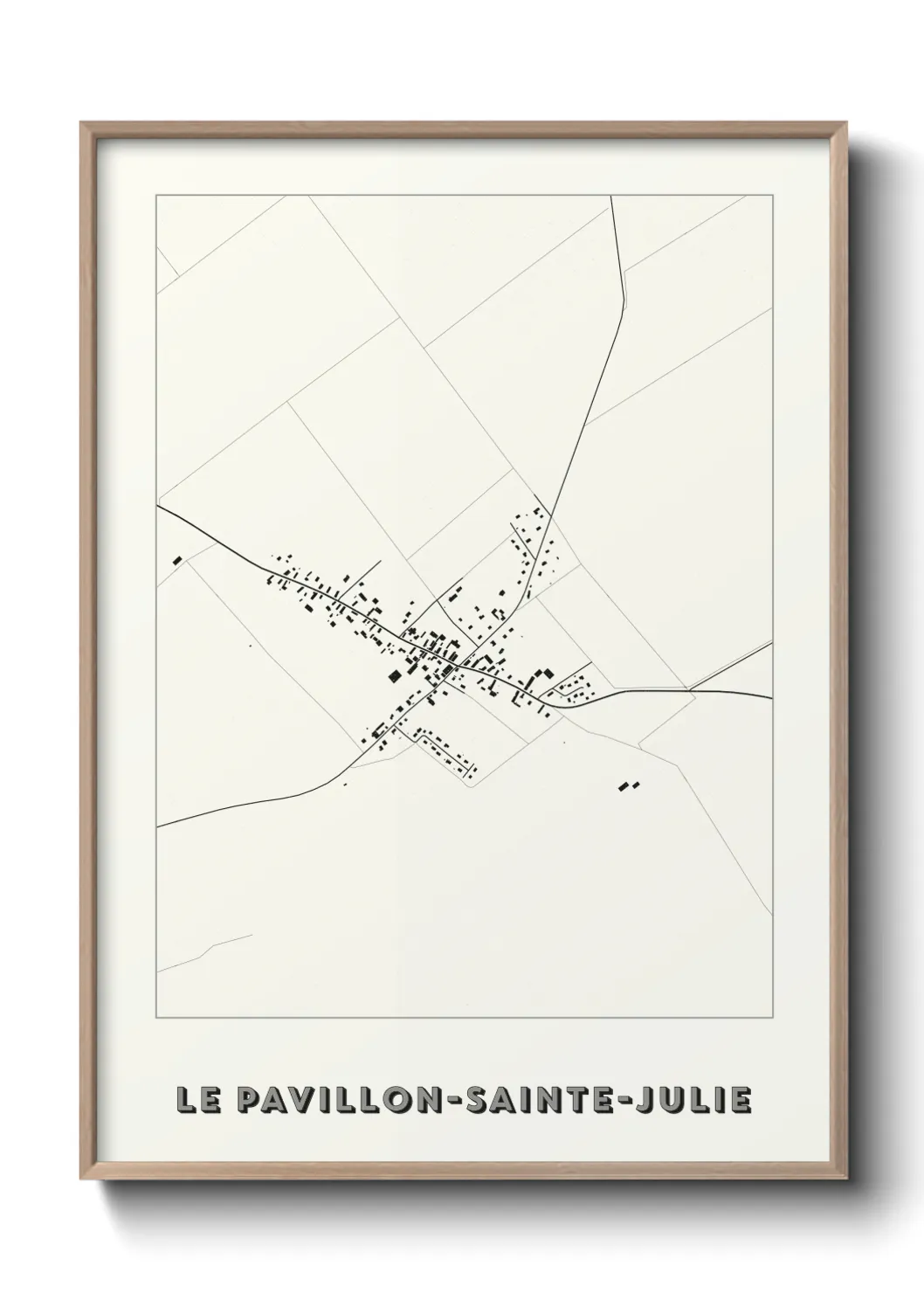 Une affiche de carte sur Le Pavillon-Sainte-Julie