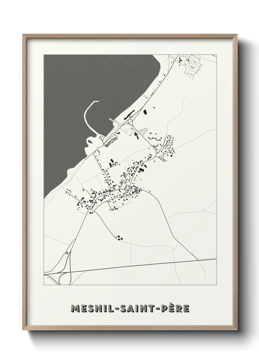 Une affiche de carte sur Mesnil-Saint-Père