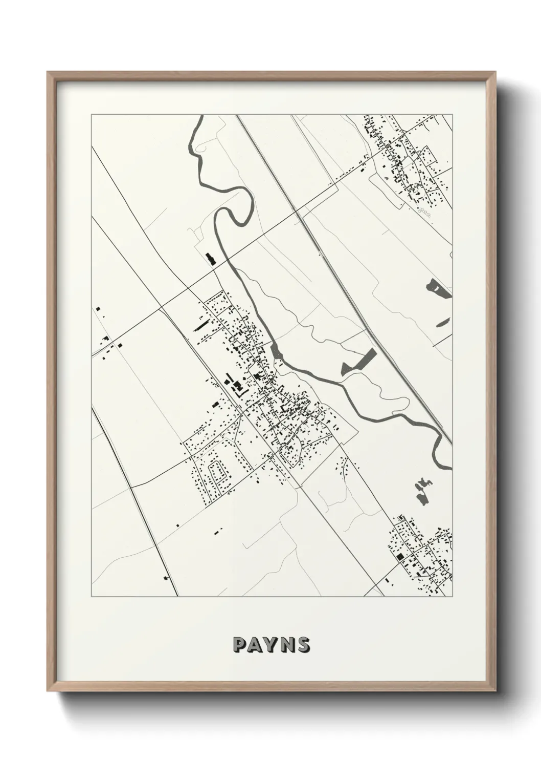 Une affiche de carte sur Payns