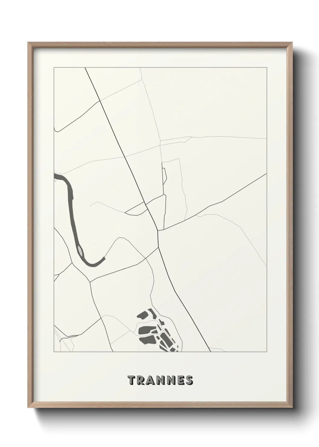 Une affiche de carte sur Trannes