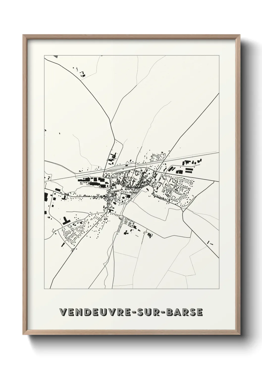 Un poster carteVendeuvre-sur-Barse