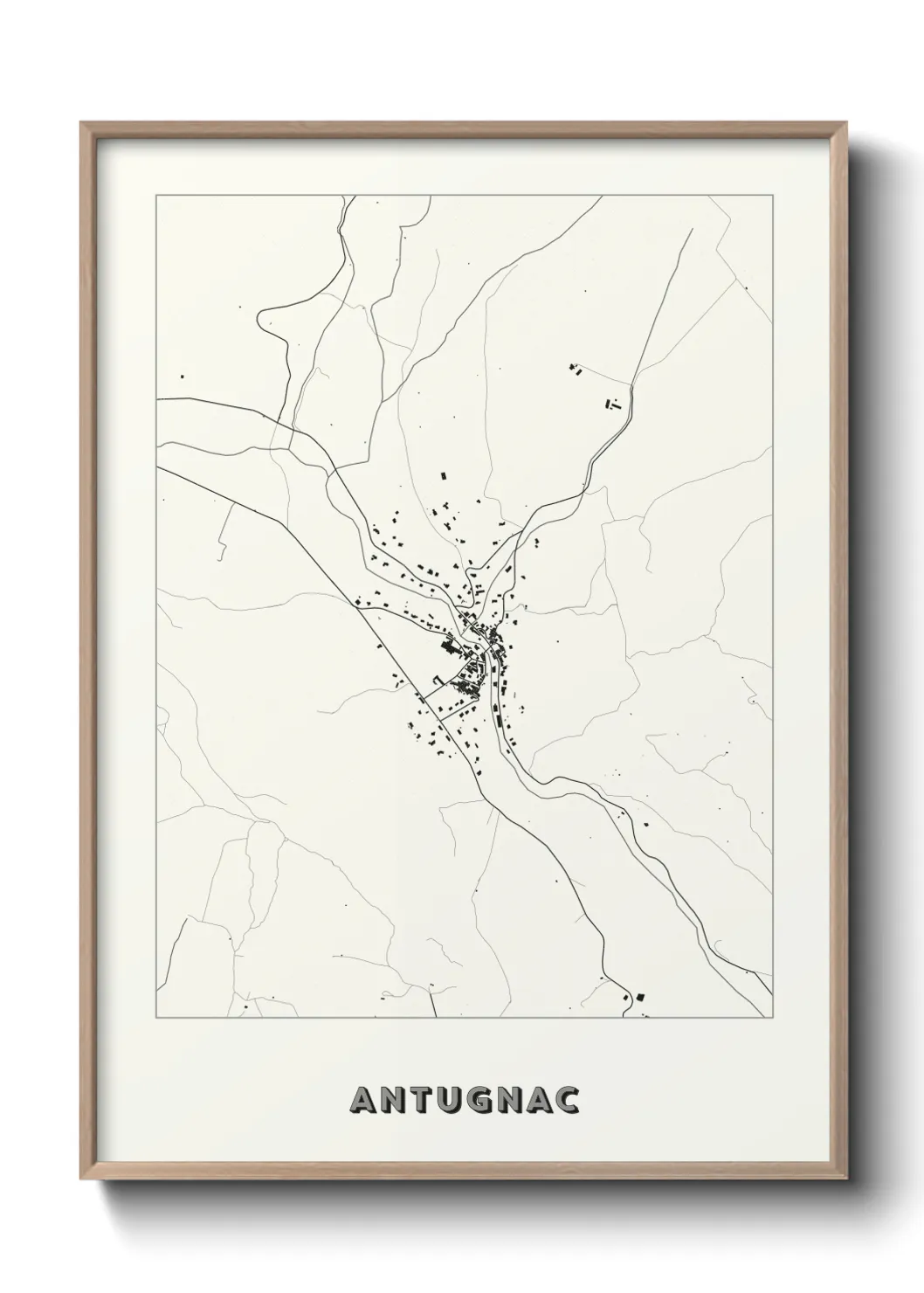 Une affiche de carte sur Antugnac