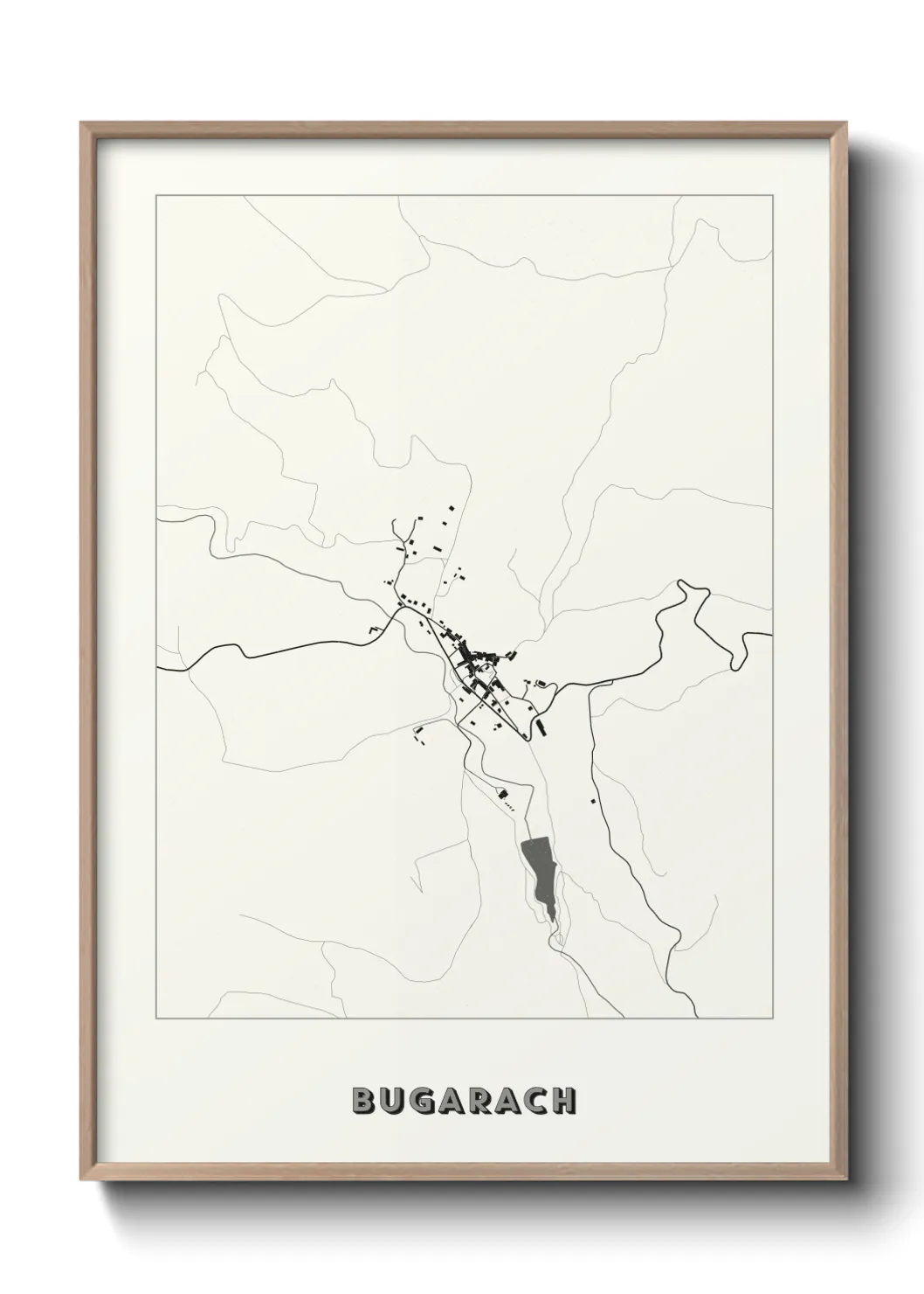 Une affiche de carte sur Bugarach