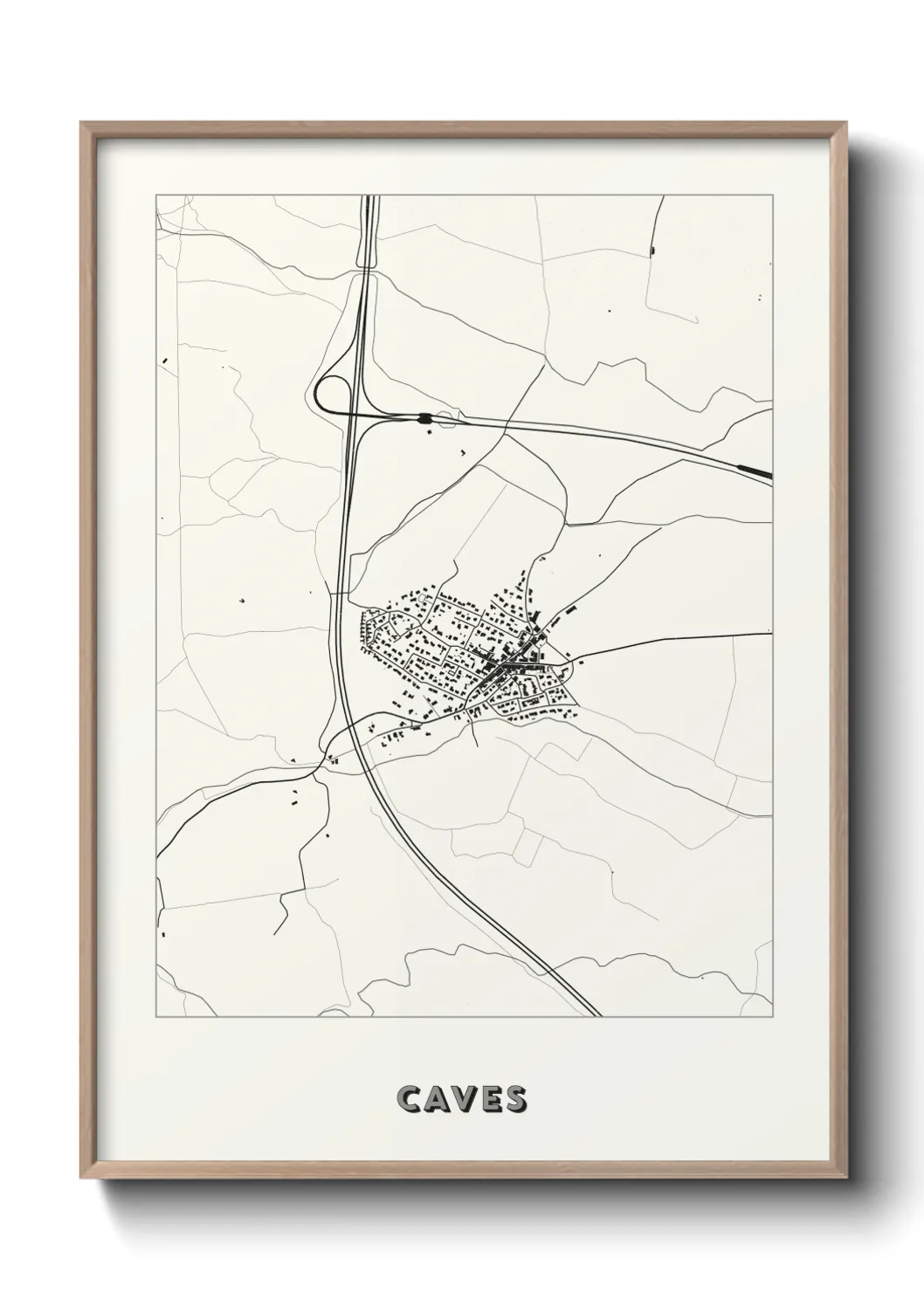 Une affiche de carte sur Caves