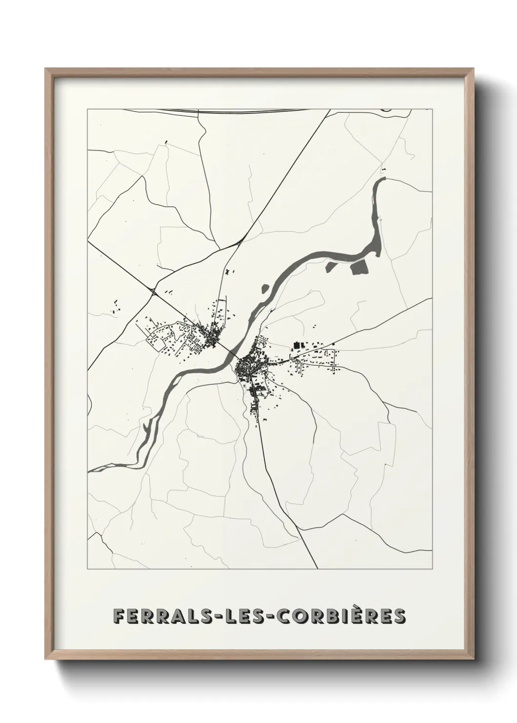 Une affiche de carte sur Ferrals-les-Corbières