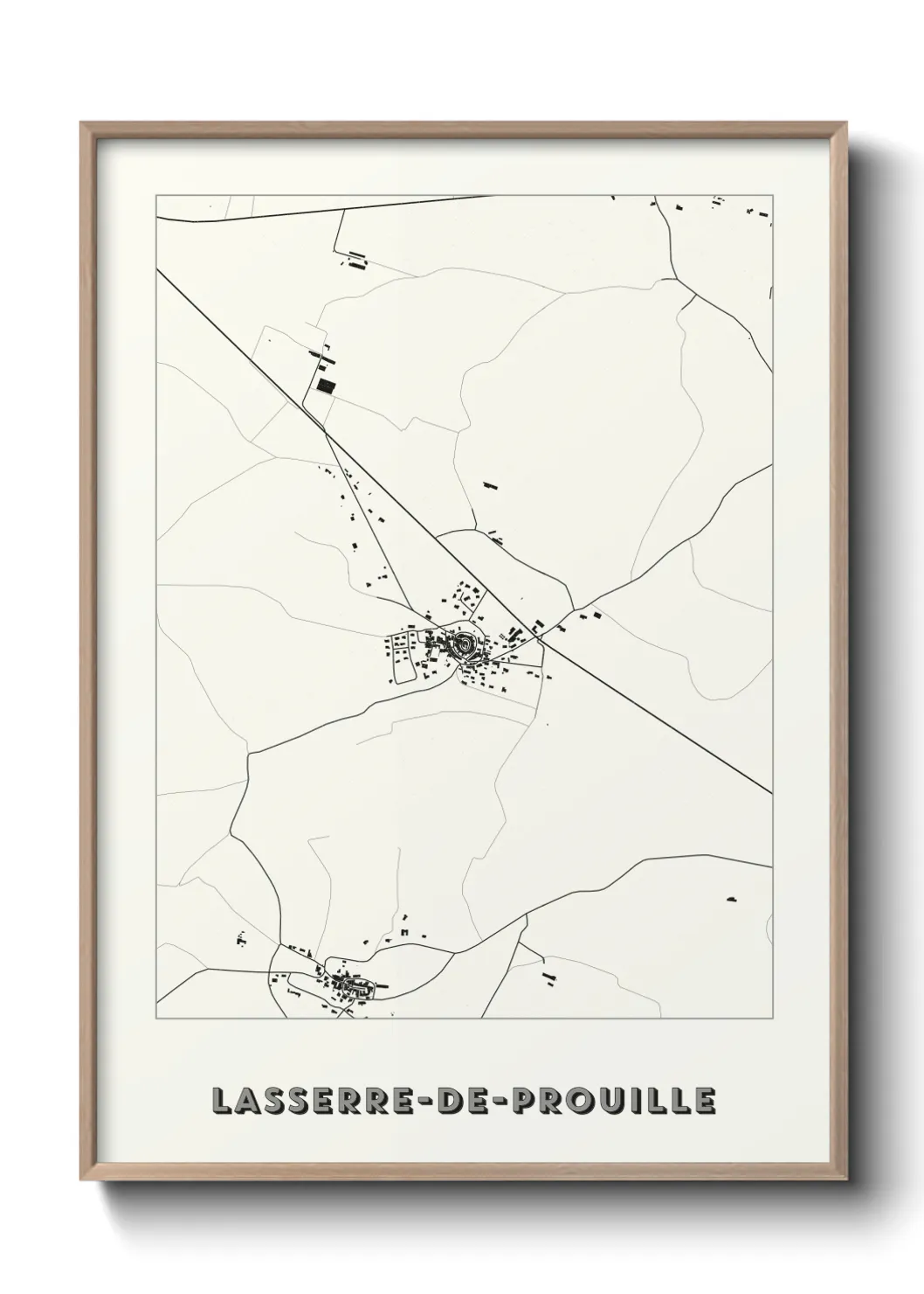 Une affiche de carte sur Lasserre-de-Prouille