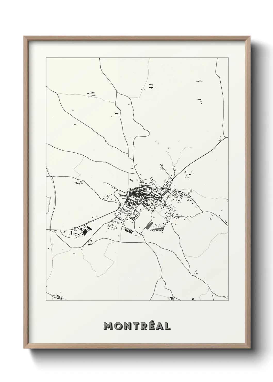 Une affiche de carte sur Montréal