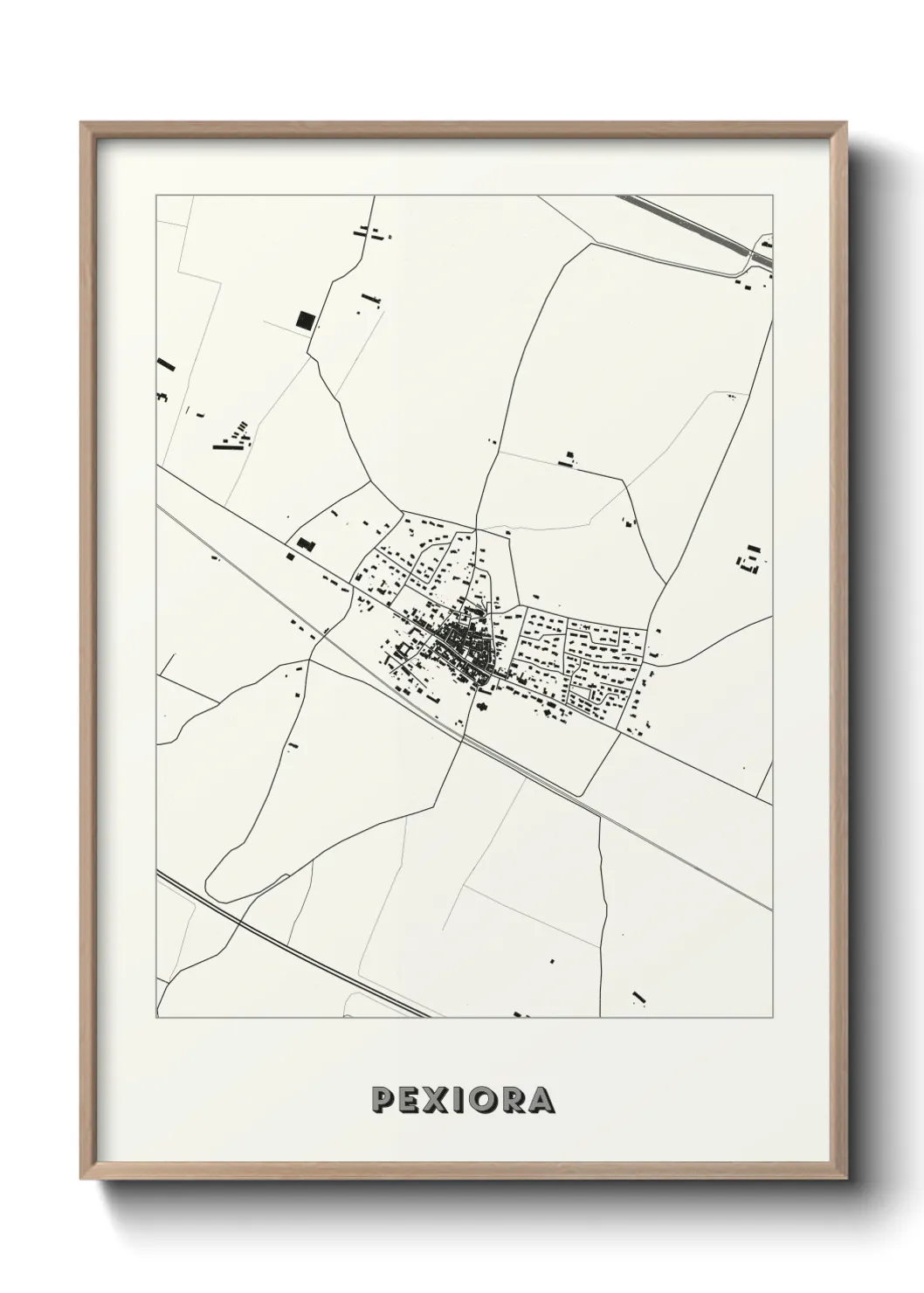 Une affiche de carte sur Pexiora