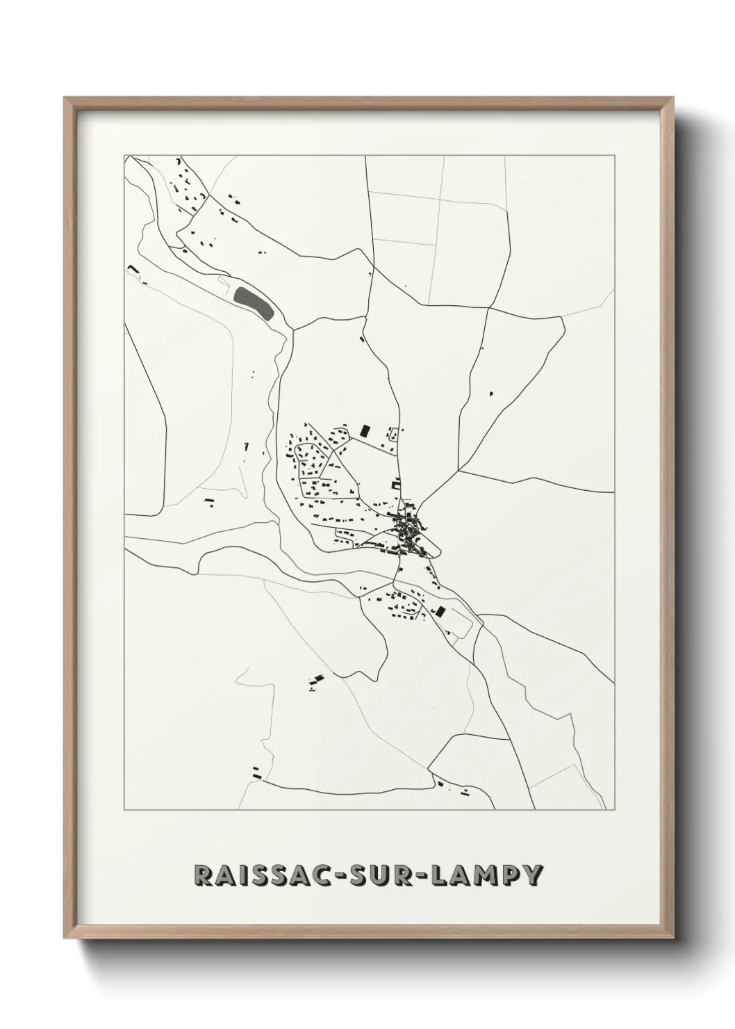 Une affiche de carte sur Raissac-sur-Lampy